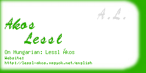 akos lessl business card